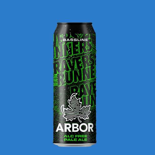 Arbor Ales X Ravers2 Runners 'Bassline' Alcohol Free Pale Ale 568ml Can! (0.5% ABV) - Wise Bartender - Beer