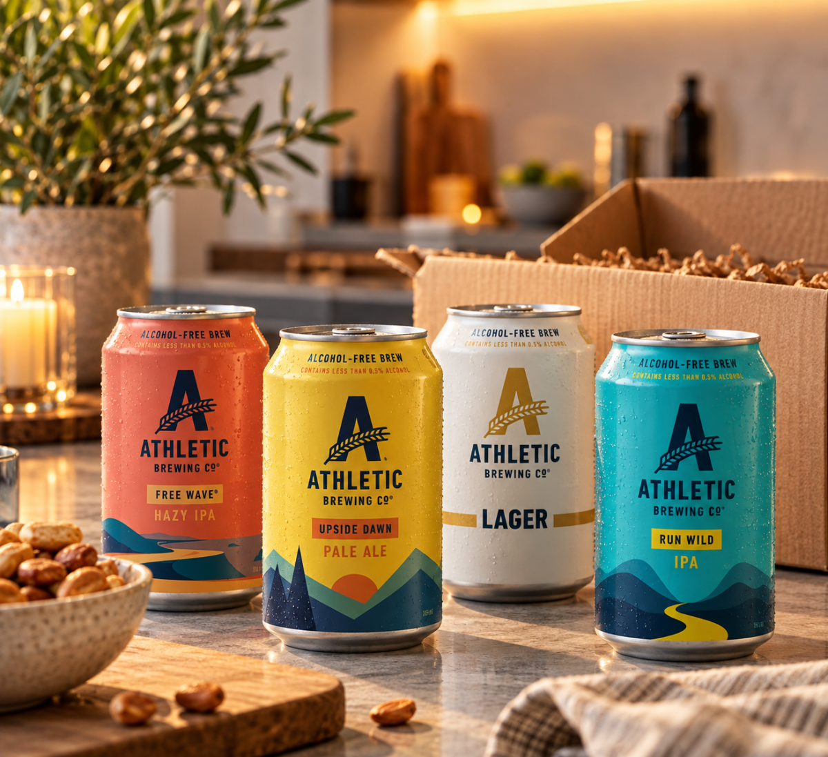 Athletic Brewing Co. Alcohol-Free Mixed Can Pack (0.5% ABV) - Wise Bartender - Beer
