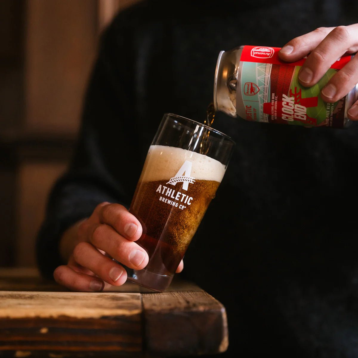 Athletic Brewing Co. Clock End Alcohol - Free Red Ale | 0.5% ABV - Wise Bartender - Beer