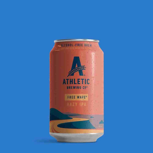 Athletic Brewing Co. Free Wave Alcohol - Free Hazy IPA (0.5% ABV) - Wise Bartender - Beer