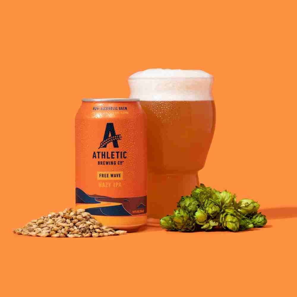 Athletic Brewing Co. Free Wave Alcohol - Free Hazy IPA (0.5% ABV) - Wise Bartender - Beer