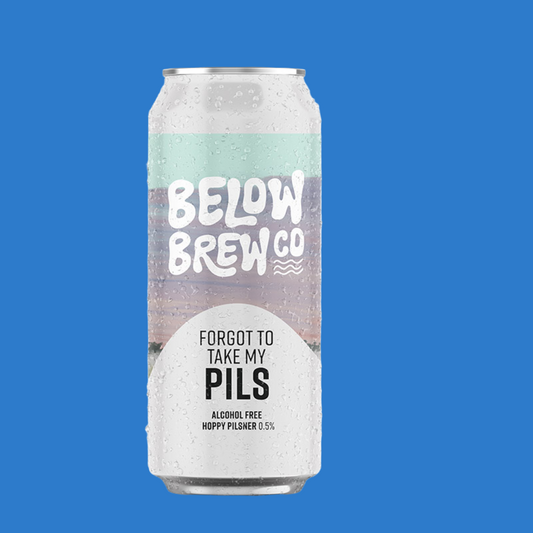 Below Brew Co 'Forgot To Take My PILS' Alcohol Free Beer (0.5% ABV)