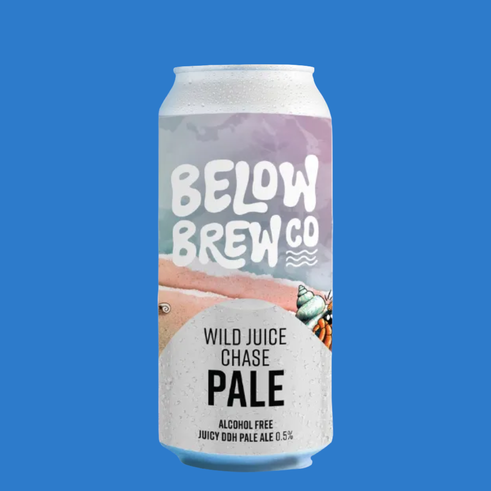 Below Brew Co 'Wild Juice Chase' Alcohol Free DDH Pale Ale (0.5% ABV)