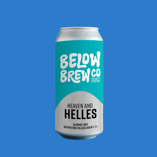 Below Brew Co 'Heaven & Helles' Alcohol Free (Gluten Free) Beer (0.5% ABV) - Wise Bartender - Beer