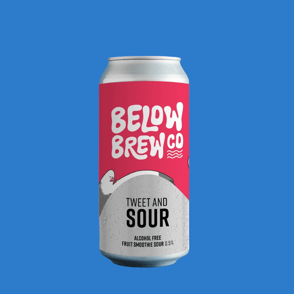 Below Brew Co (Lowtide Brewing) 'Tweet & Sour' Alcohol Free Smoothie Sour Beer (0.5% ABV)