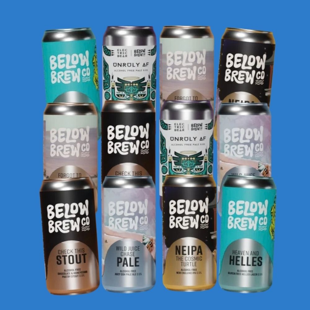 Below Brew Co Mixed Alcohol Free Beer Wise Pack | 12 x 440ml Cans - Wise Bartender - Mixed Pack