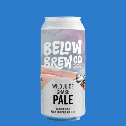 Below Brew Co 'Wild Juice Chase' Alcohol Free DDH Pale Ale (0.5% ABV) - Wise Bartender - Beer