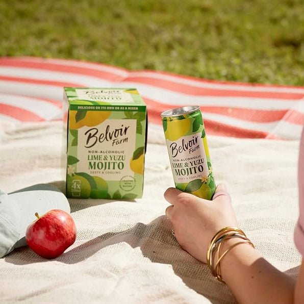 Belvoir Farm Lime & Yuzu Mojito Mocktail | Alcohol‑Free RTD Cocktail | 250ml Can - Wise Bartender - Spirit