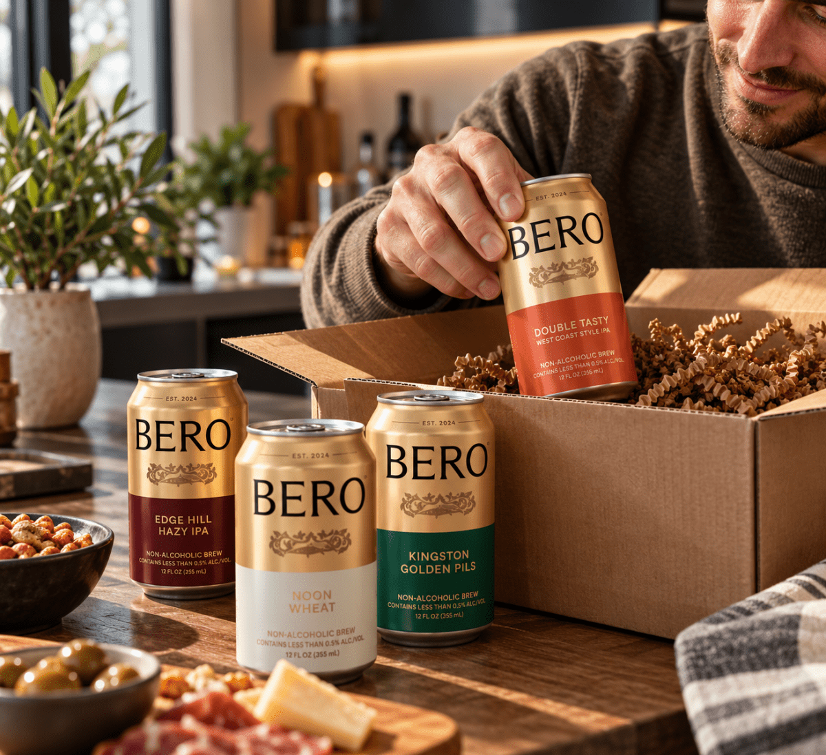 Bero Brewing 8 Can Alcohol Free Wise Pack (0.5% ABV) - Wise Bartender - Beer