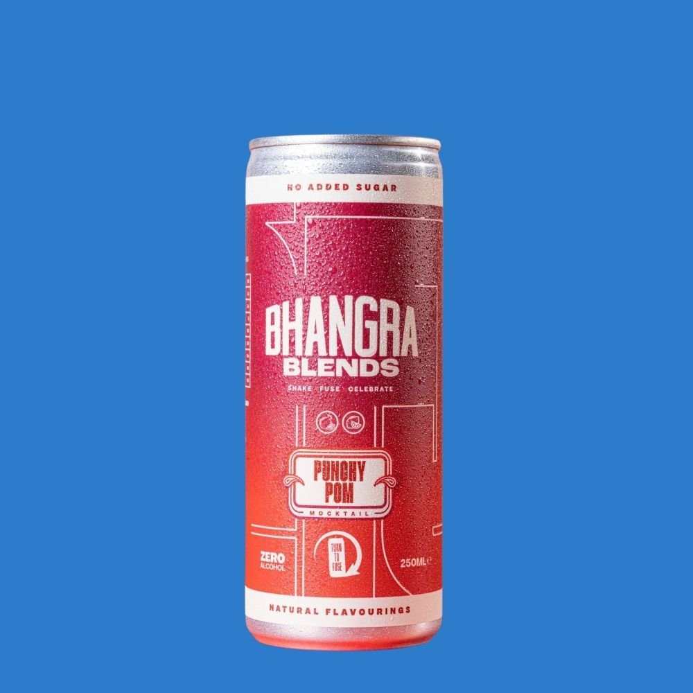 Bhangra Blends Punchy Pom 0% | Alcohol - Free Spiced Pomegranate Drink (250ml) - Wise Bartender - Functional