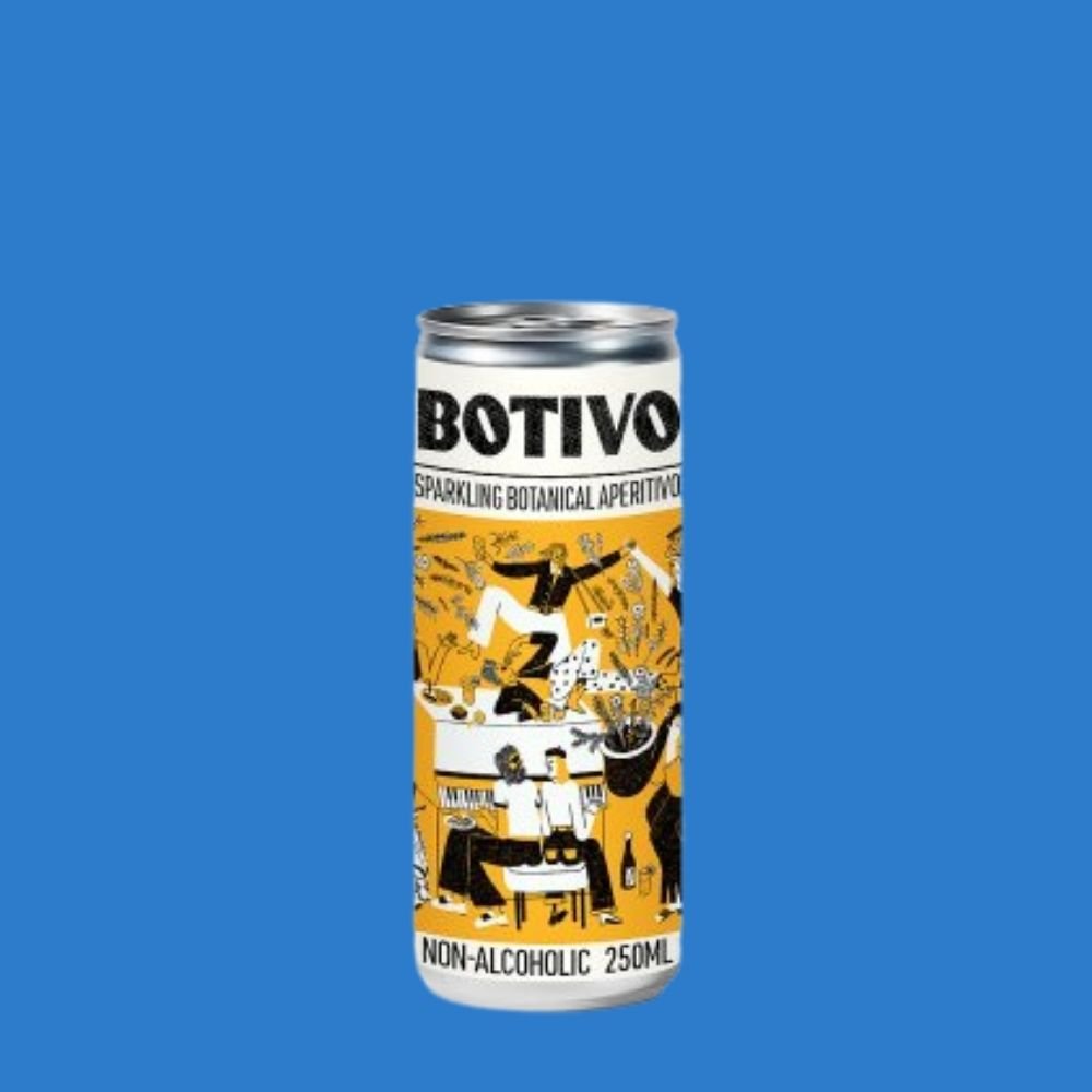 Botivo Sparkling Botanical Aperitivo 0.0% ABV | Non‑Alcoholic Aperitivo Can - Wise Bartender - Spirit