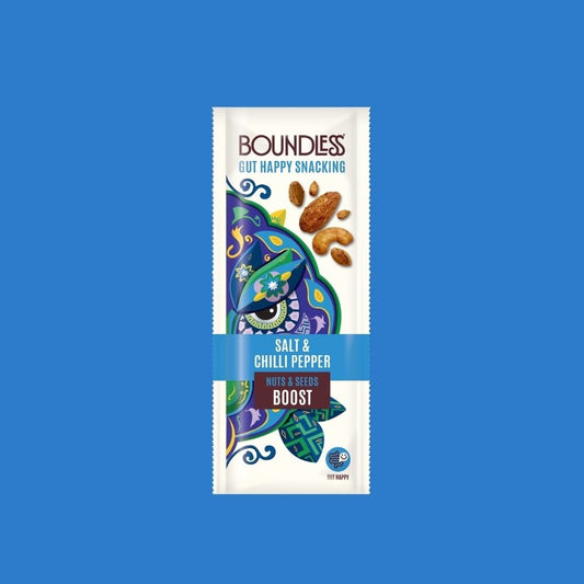 Boundless Salt & Chilli Pepper Nuts & Seeds – Gut Happy Snacking (25g) - Wise Bartender - Snack