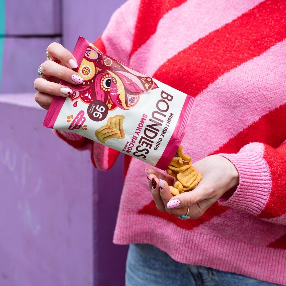 Boundless Smoky Bacon Chips – Gut Happy Snacking (23g) - Wise Bartender - Snack