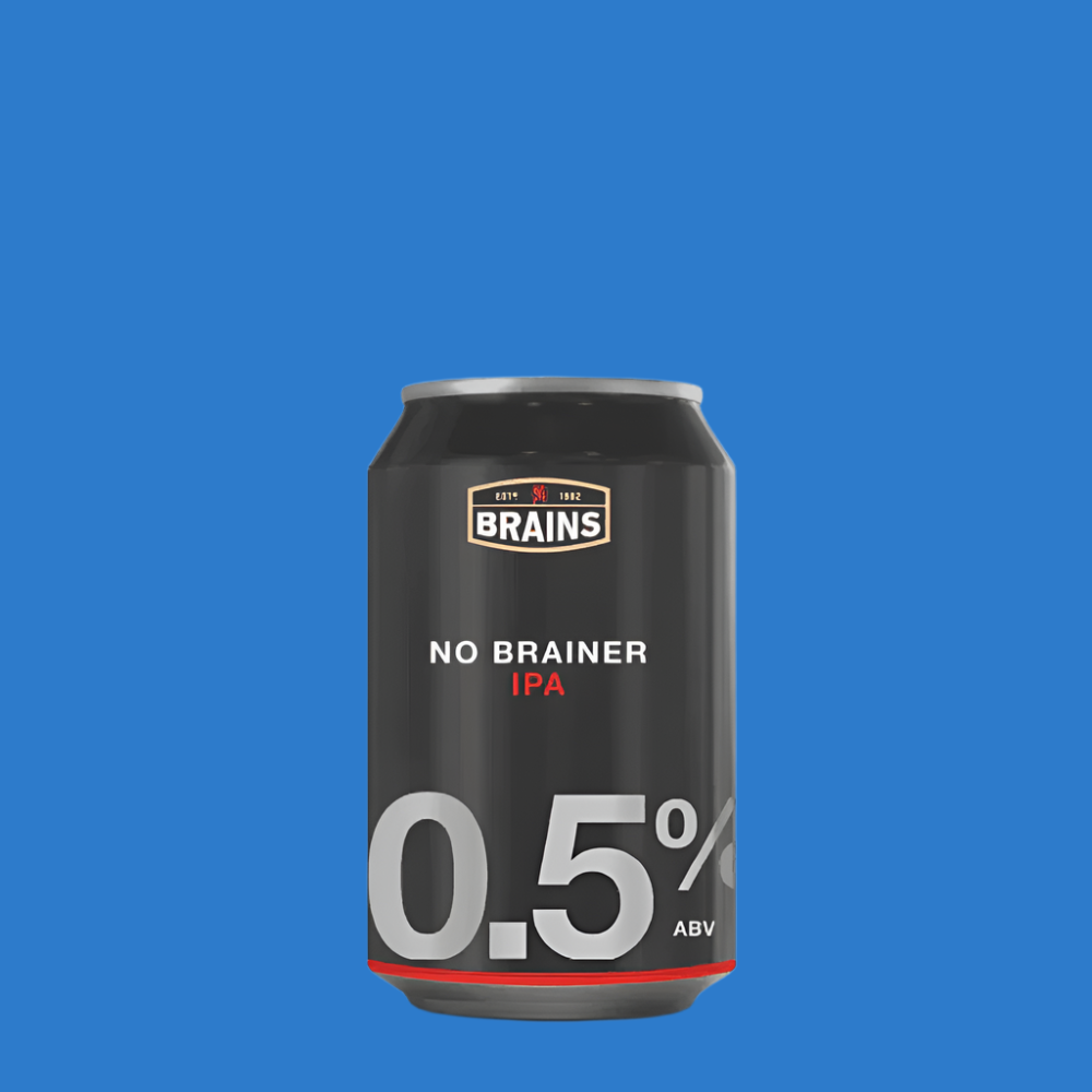 Brains 'No Brainer' Alcohol Free IPA (0.5% ABV) - Wise Bartender