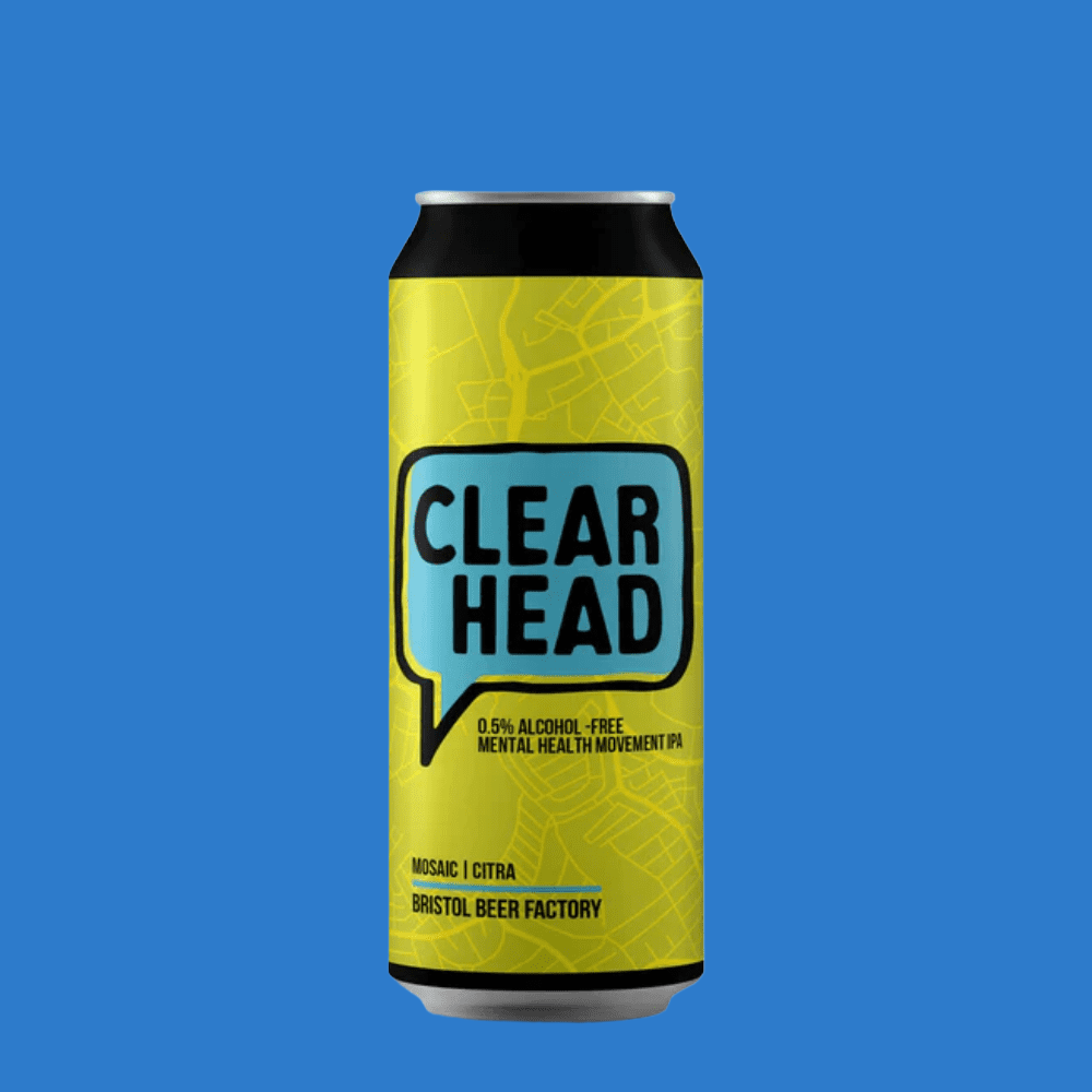 Non Alcoholic Bristol Beer Factory Clear Head  Alcohol Free Clear Head Can (0.5% ABV) - Wise Bartender