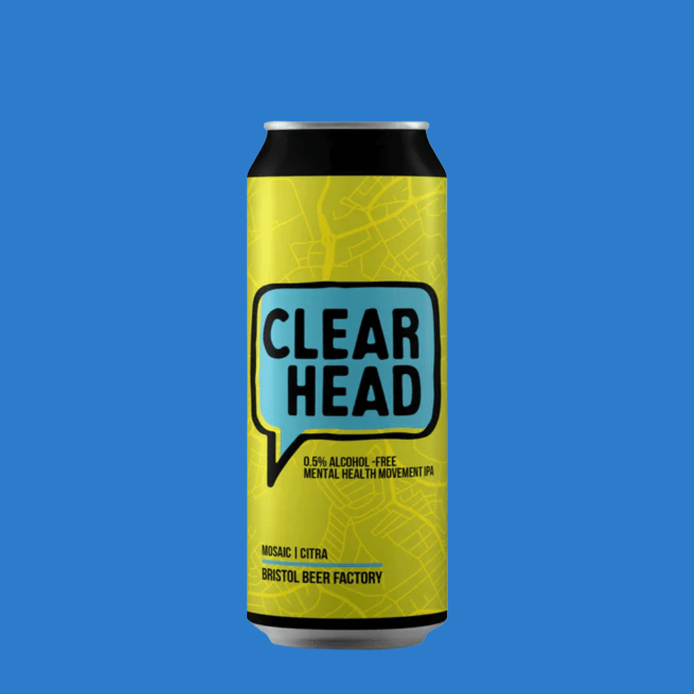 Bristol Beer Factory Clear Head Alcohol Free Beer Can (0.5% ABV) - Wise Bartender - Beer