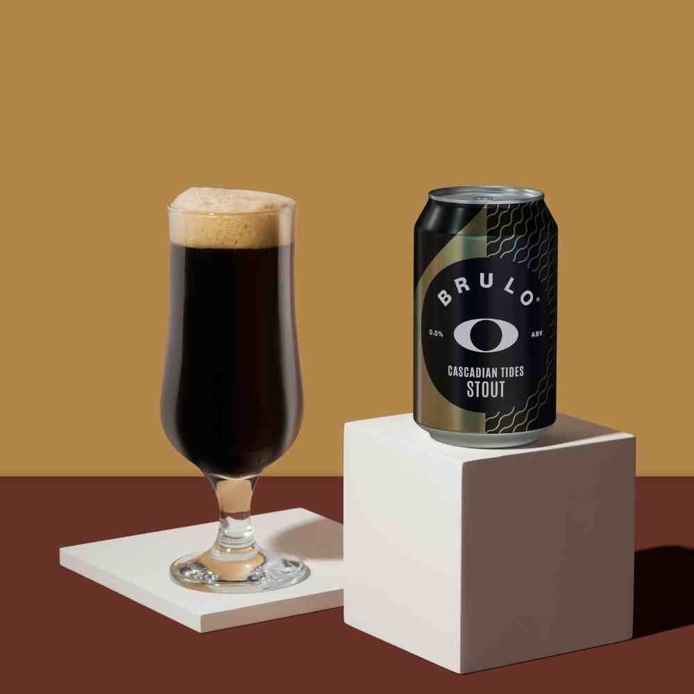 Brulo 'Cascadian Tides' Alcohol Stout (0.5% ABV) - Wise Bartender - Beer