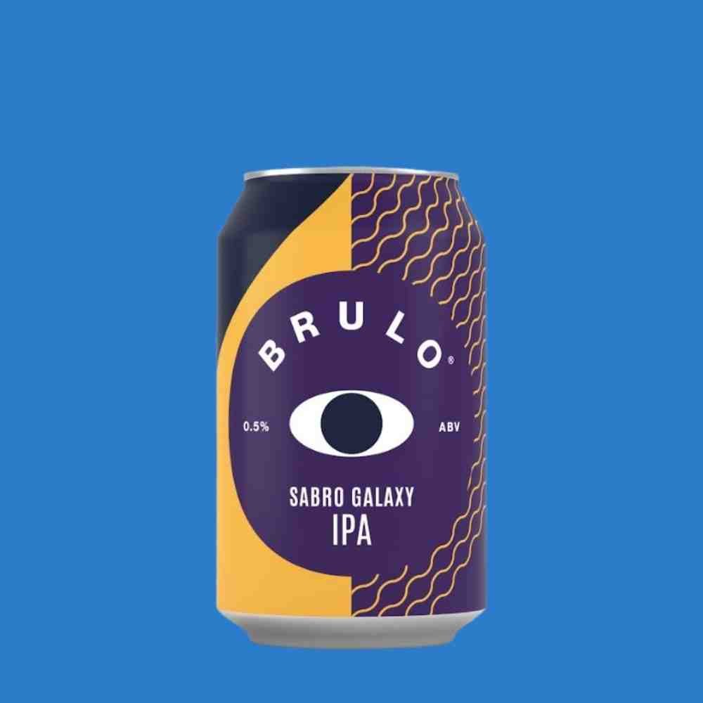 Brulo Sabro Galaxy Alcohol Free DDH IPA (0.5% ABV) - Wise Bartender - Beer