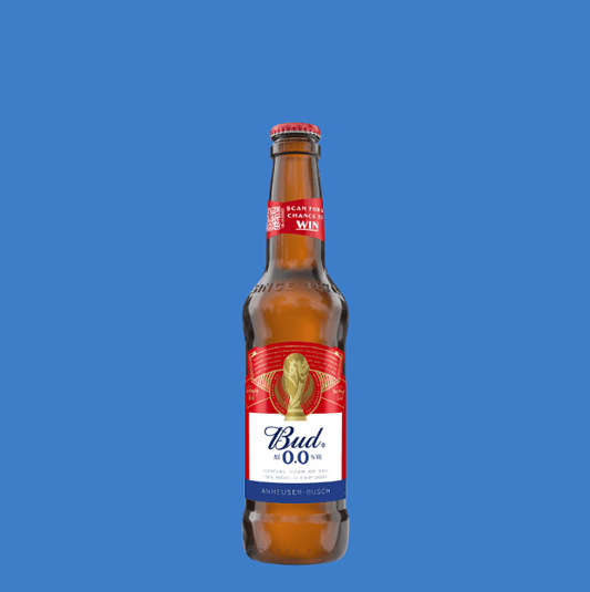 Budweiser Zero 0.0% | Alcohol‑Free Lager Beer | Vegan | 330ml Bottle - Wise Bartender - Beer