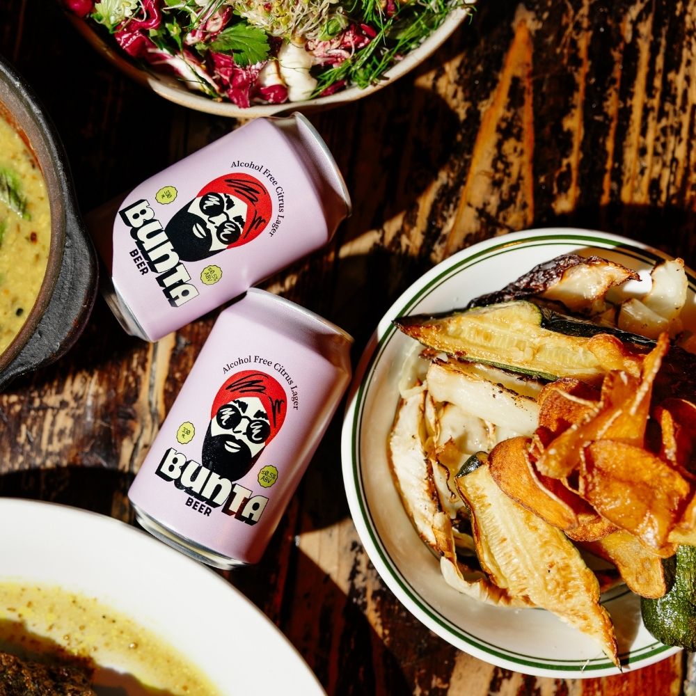 Bunta Citrus Lager 0.5% ABV | Alcohol‑Free Indian‑Inspired Craft Lager 330ml - Wise Bartender - Lager