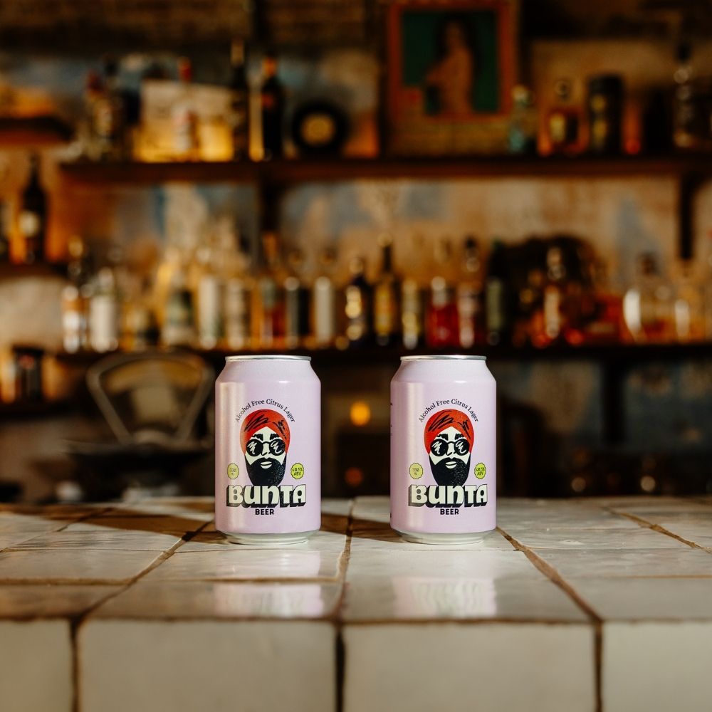 Bunta Citrus Lager 0.5% ABV | Alcohol‑Free Indian‑Inspired Craft Lager 330ml - Wise Bartender - Lager