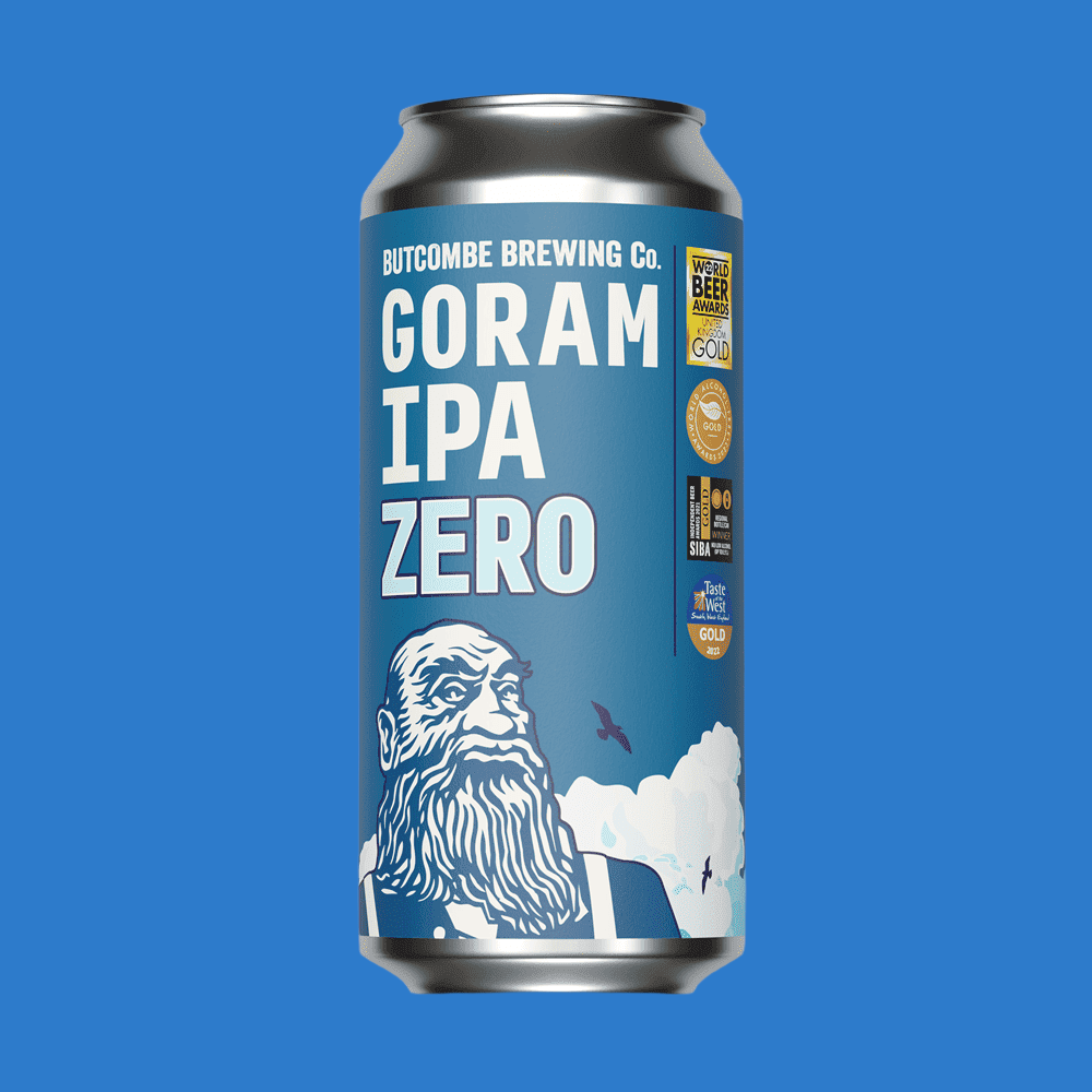 Non Alcoholic Butcombe Goram Zero  Alcohol Butcombe Goram IPA (0.5% ABV) - Wise Bartender