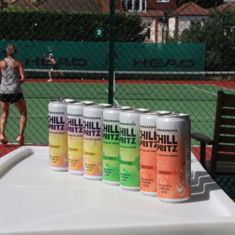 Chill Spritz Dark Peach - Alcohol - Free Functional Drink (0.0% ABV, 330ml Can) - Wise Bartender - Functional