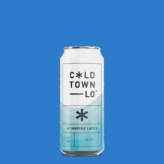 Cold Town AF Hopped Lager Alcohol-Free Beer 440ml - Wise Bartender - Beer