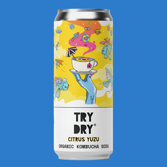 Counter Culture 'Try Dry' Citrus Yuzu Organic Kombucha Soda Can (0.0% ABV) - Wise Bartender - Spirit