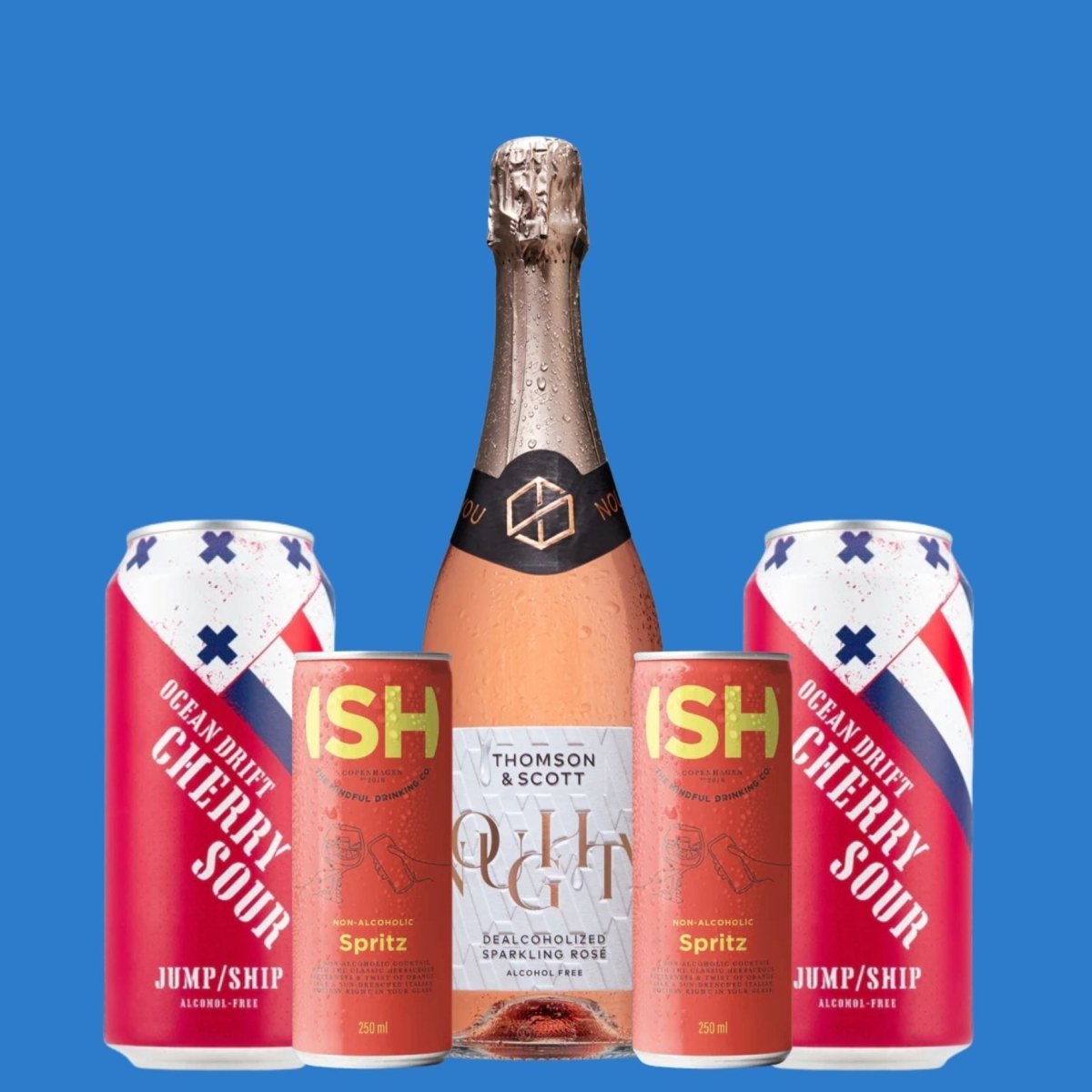Date Night | Alcohol‑Free Sparkling Rosé, Cherry Beer & Paloma Cocktails - Wise Bartender - Mixed Pack