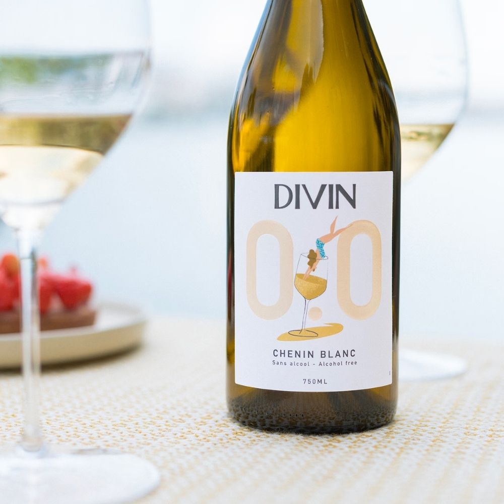 DIVIN 'Chenin Blanc' Alcohol Free White Wine (0.0% ABV) - Wise Bartender - wine