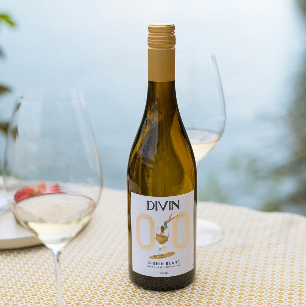 DIVIN 'Chenin Blanc' Alcohol Free White Wine (0.0% ABV) - Wise Bartender - wine