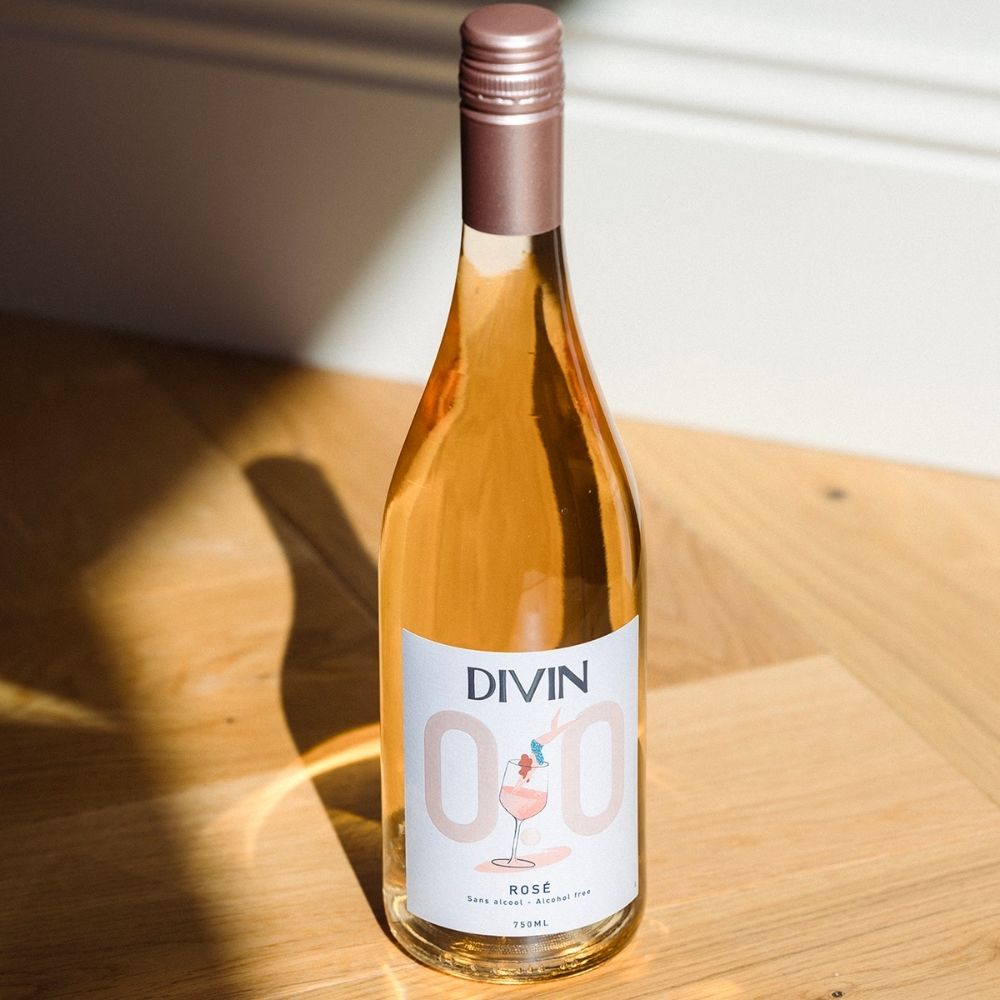 DIVIN 'Rose' Alcohol Free Wine (0.0% ABV) - Wise Bartender - wine