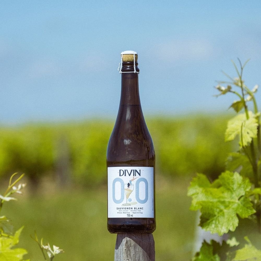DIVIN 'Sauvignon Blanc' Alcohol Free Sparkling Wine (0.0% ABV) - Wise Bartender - wine