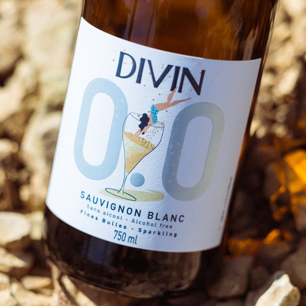 DIVIN 'Sauvignon Blanc' Alcohol Free Sparkling Wine (0.0% ABV) - Wise Bartender - wine
