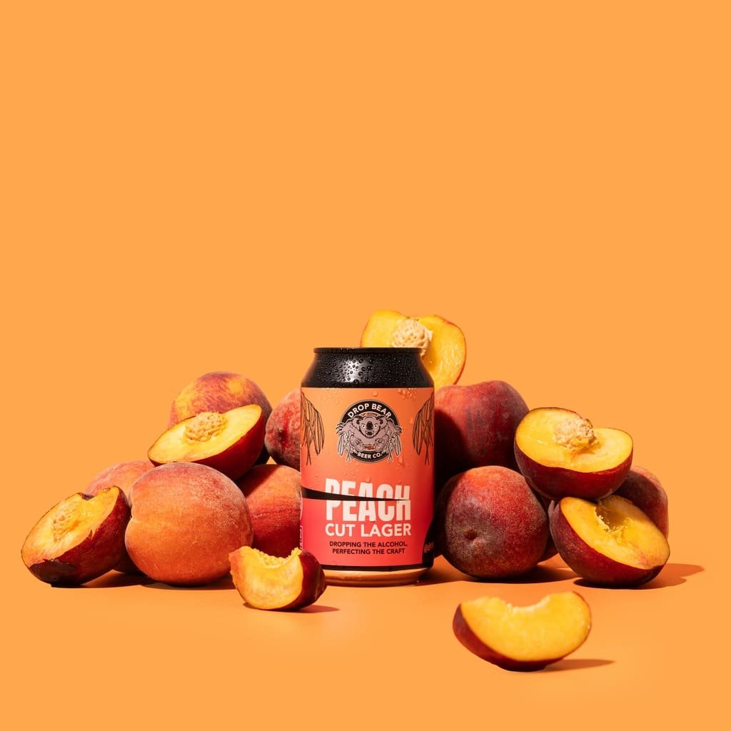 Drop Bear Beer Peach Cut Lager (0.5% ABV) - Wise Bartender - Beer