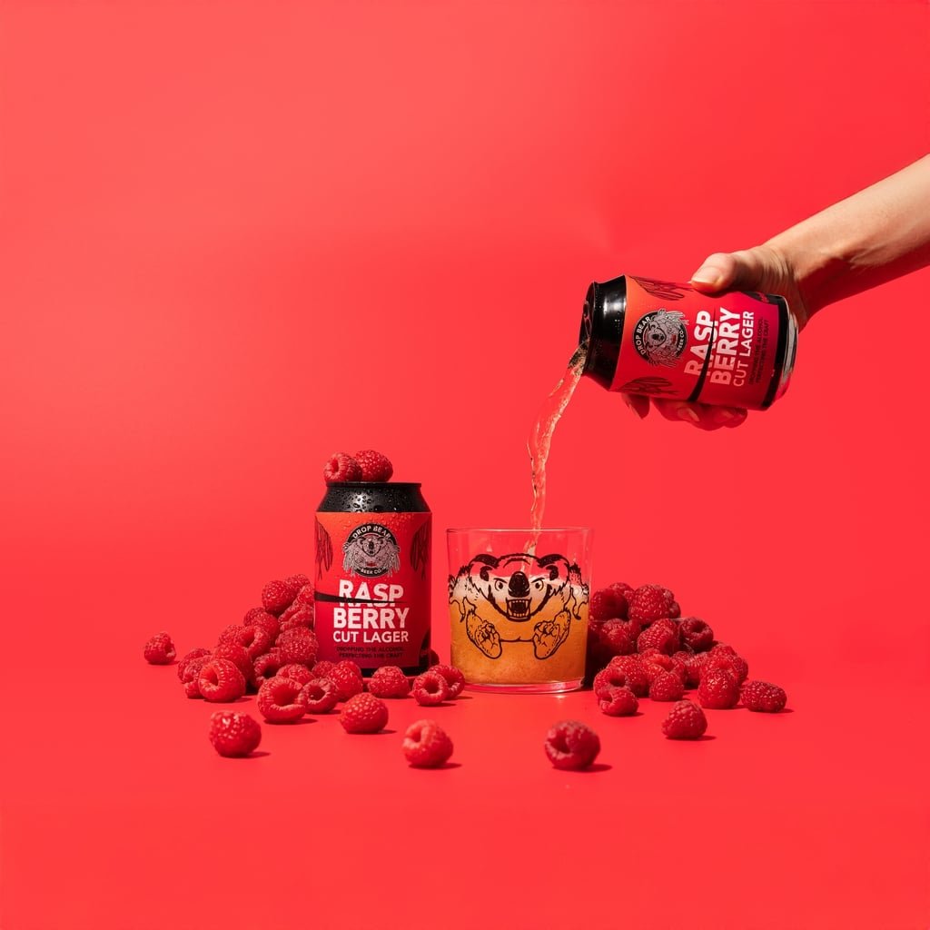 Drop Bear Beer Raspberry Cut Lager (0.5% ABV) - Wise Bartender - Beer