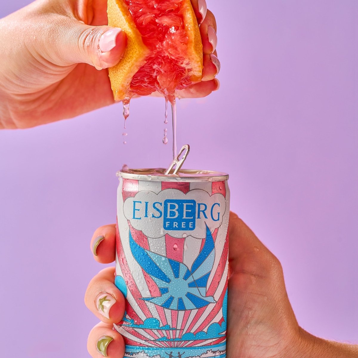 Eisberg 'Be Free' Sparkling Rosé Wine 200ml Can (0.0% ABV) - Wise Bartender - wine