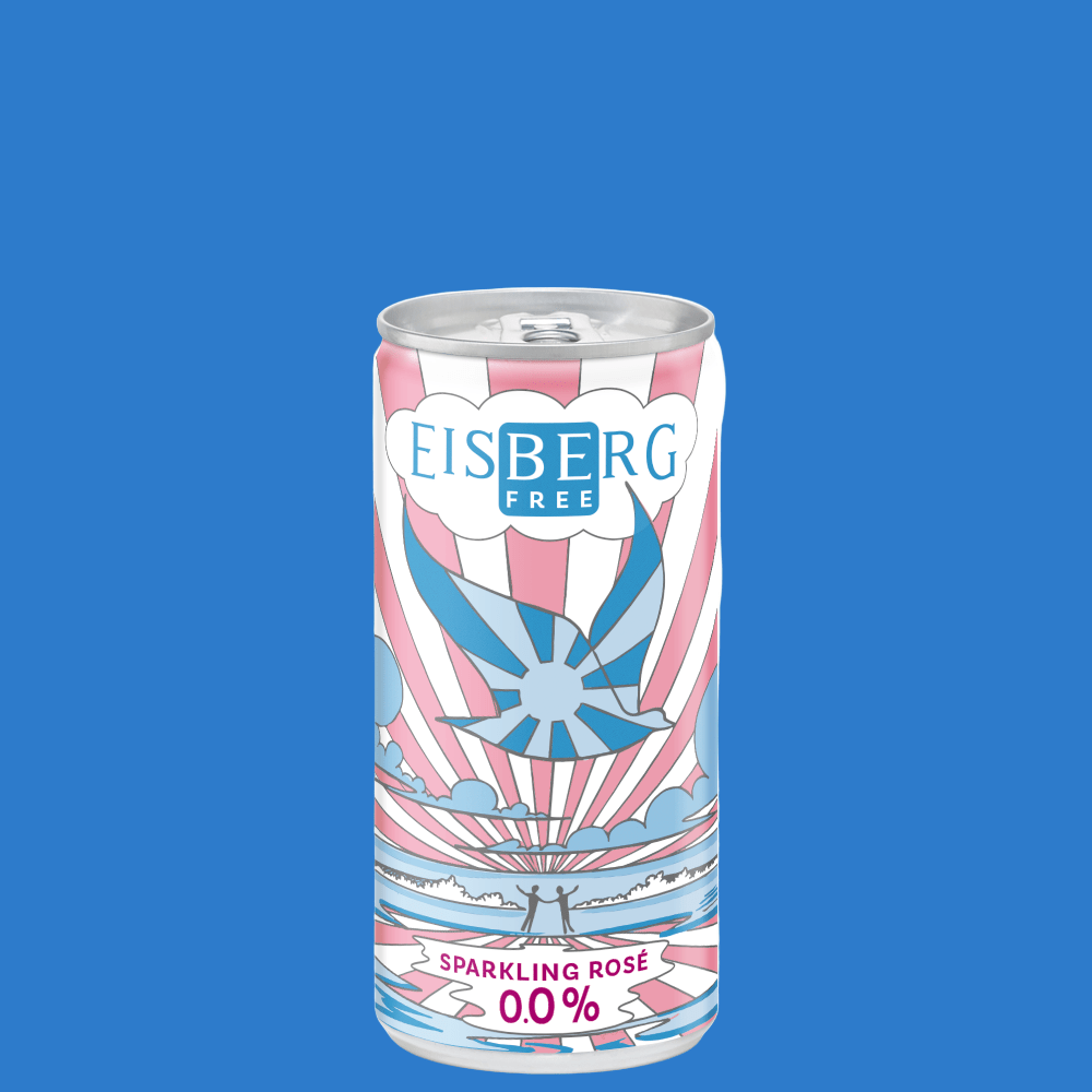 Eisberg 'Be Free' Sparkling Rosé Wine 200ml Can (0.0% ABV) - Wise Bartender - wine
