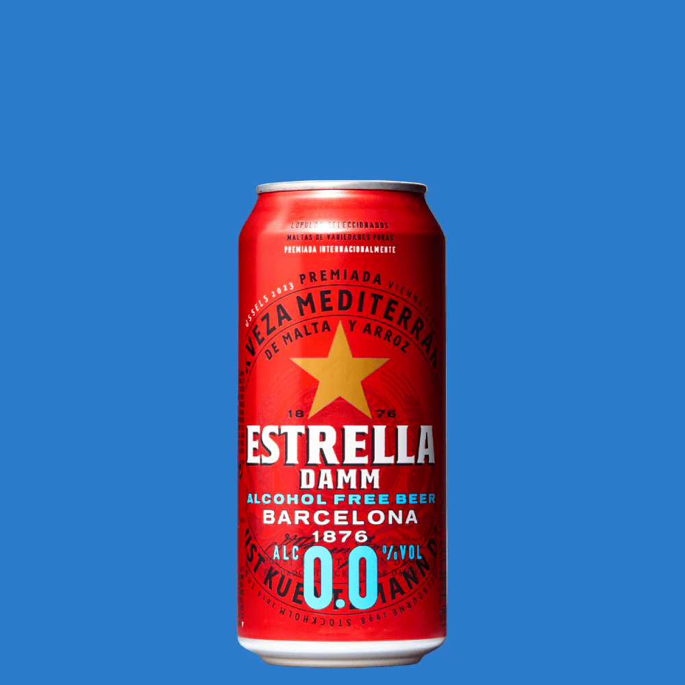 Estrella Damm Alcohol Free Lager (0%ABV) - Wise Bartender - Beer