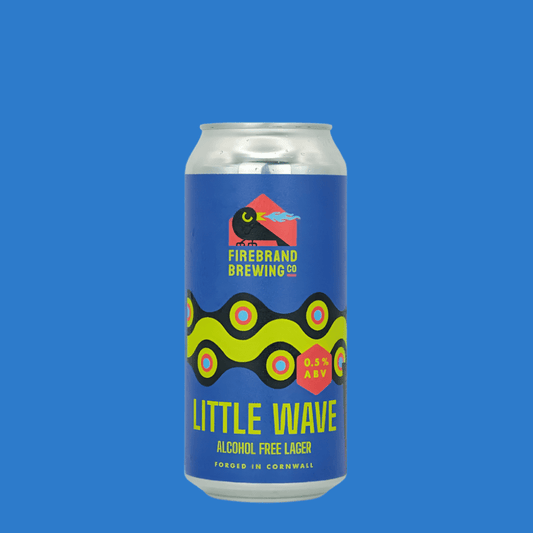 Firebrand Brewing Co 'Little Wave' Alcohol Free Lager (0.5% ABV) - Wise Bartender - Beer