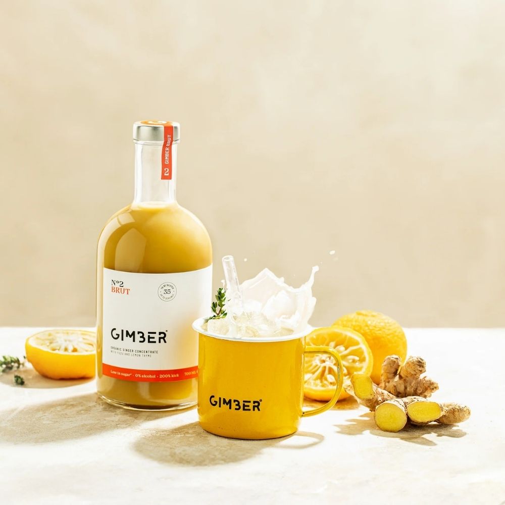 GIMBER N°2 Brut Ginger Concentrate 0.0% ABV | Organic Alcohol‑Free Aperitif Base 500ml - Wise Bartender - Spirit