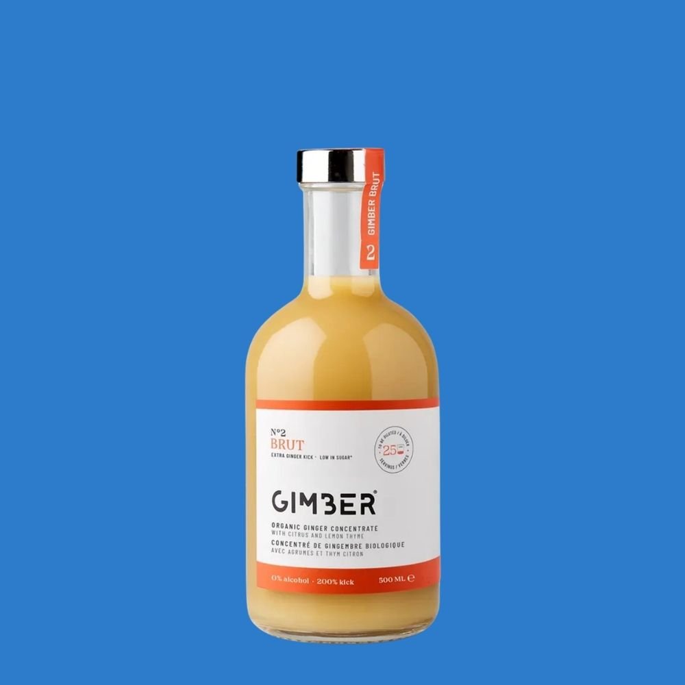 GIMBER N°2 Brut Ginger Concentrate 0.0% ABV | Organic Alcohol‑Free Aperitif Base 500ml - Wise Bartender - Spirit