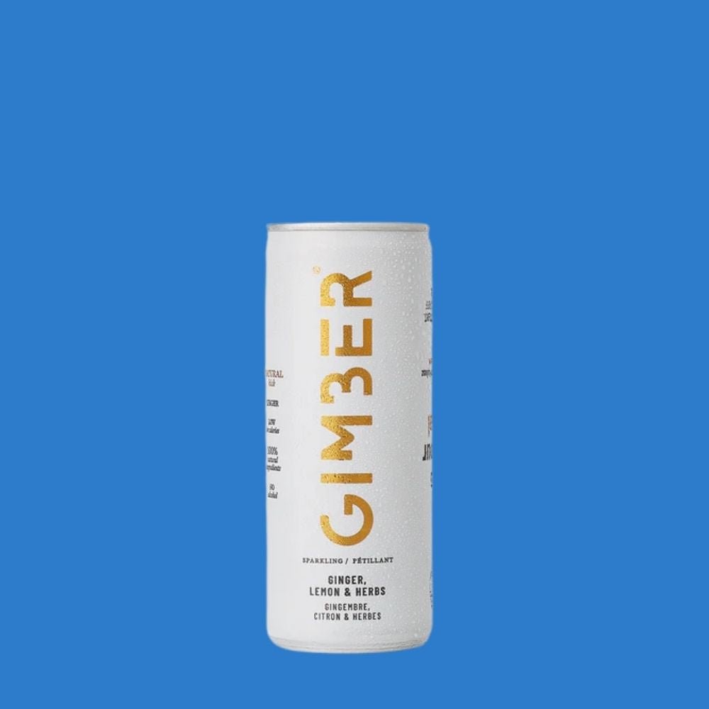 GIMBER Original Sparkling | Alcohol‑Free Ginger, Lemon & Herb Drink | 250ml Can - Wise Bartender - Spirit
