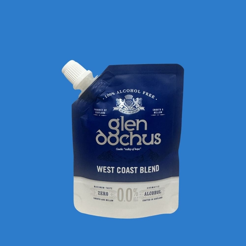 Glen Dochus West Coast Blend – Alcohol - Free Whisky Alternative (0.0% ABV, 50ml Pouch) - Wise Bartender - Spirit