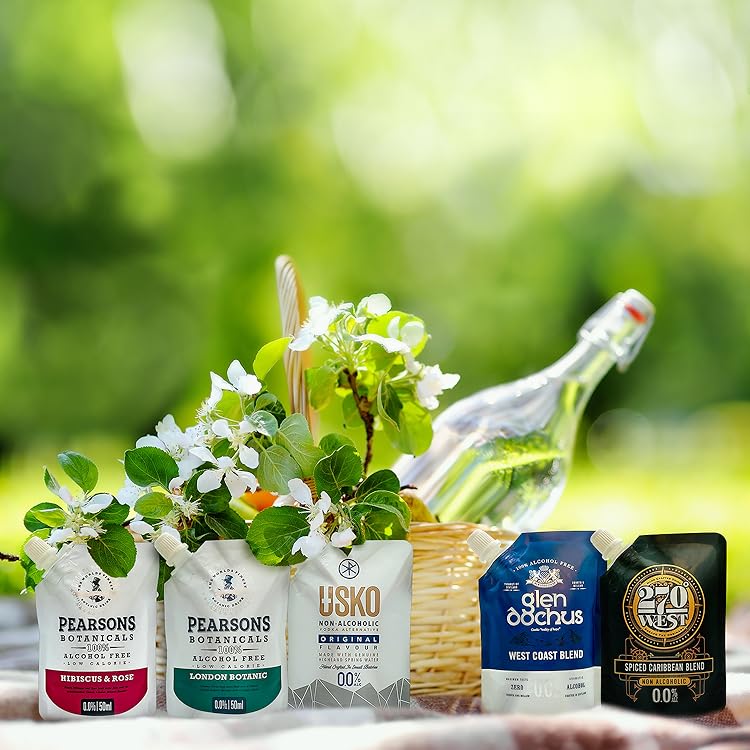 Glen Dochus West Coast Blend – Alcohol - Free Whisky Alternative (0.0% ABV, 50ml Pouch) - Wise Bartender - Spirit