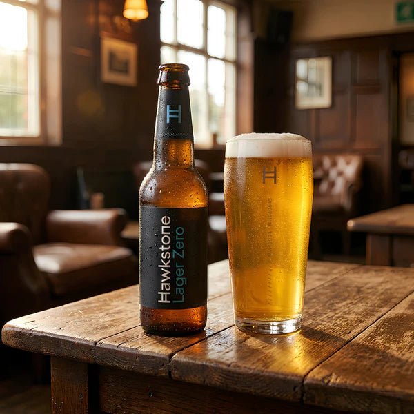 Hawkstone Lager Zero 0.0% | Alcohol‑Free British Lager | 330ml Bottle - Wise Bartender - Beer
