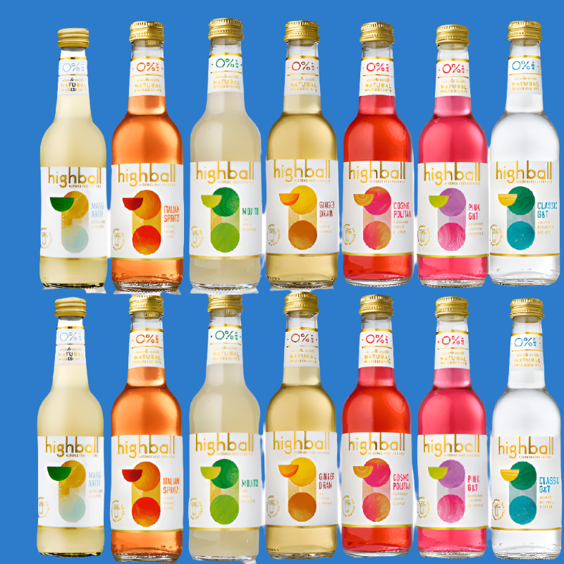 Highball Alcohol Free 12 Bottle Cocktail Pack (0% ABV)