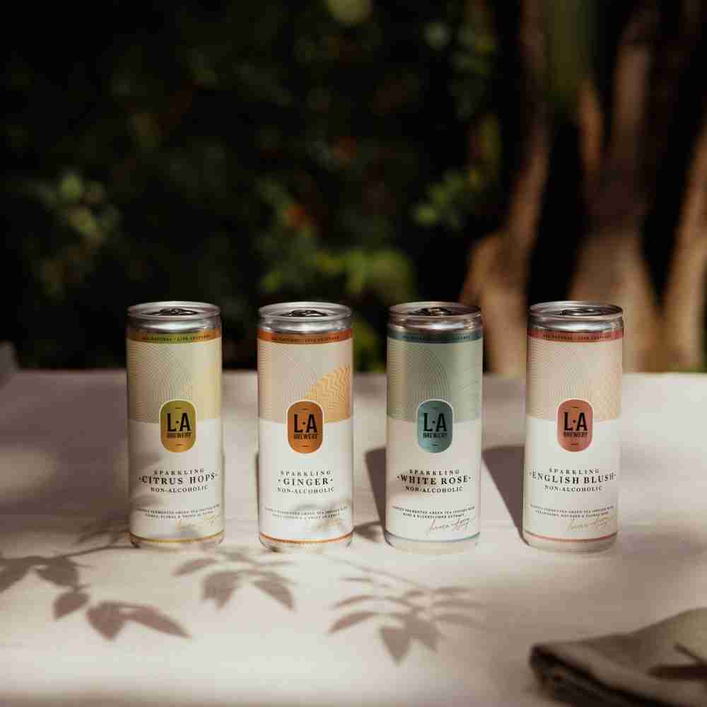 LA Brewery Sparkling Non - Alcoholic 8 x 250ml Cans Tasting Pack (0.5% ABV) - Wise Bartender - 