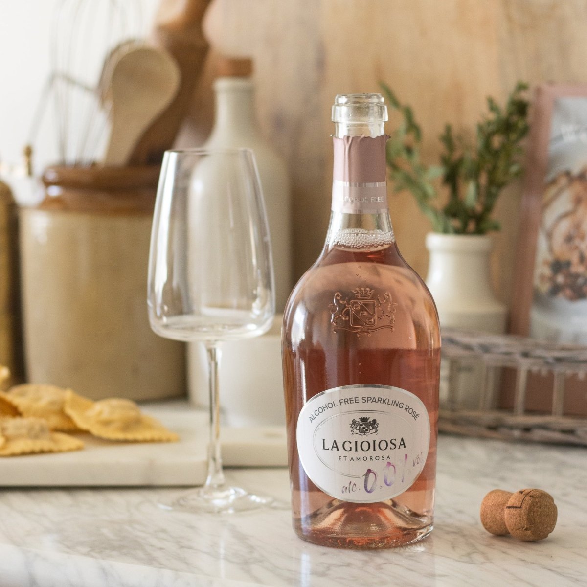 La Gioiosa Sparkling Rosé Alcohol Free 75cl | Alcohol-Free Rosé - Wise Bartender - wine